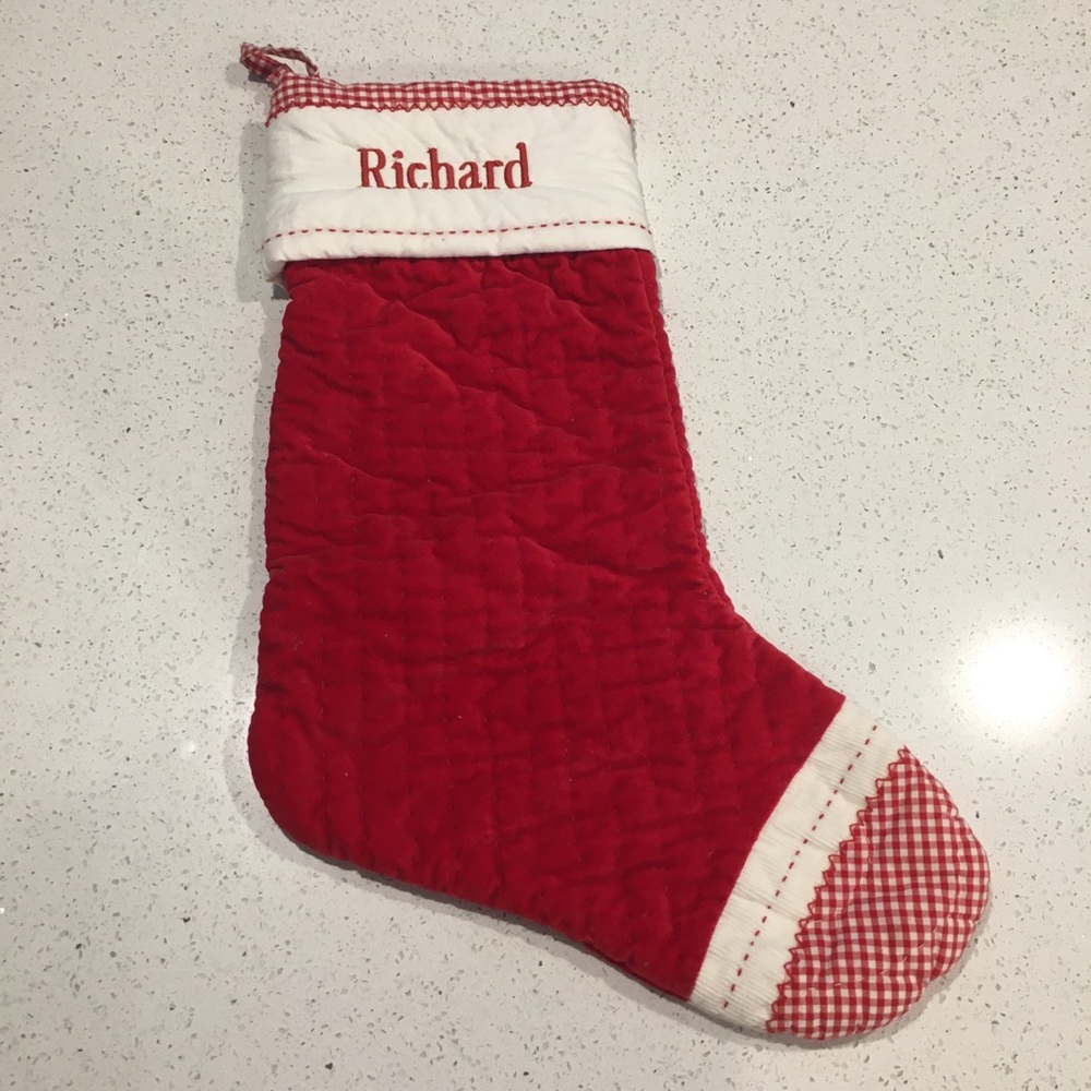 Pottery Barn Stocking — Personalized Richard